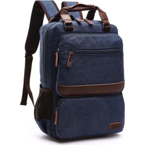 X-Online 032317 hot sale preppy style student school bag man canvas travel backpack