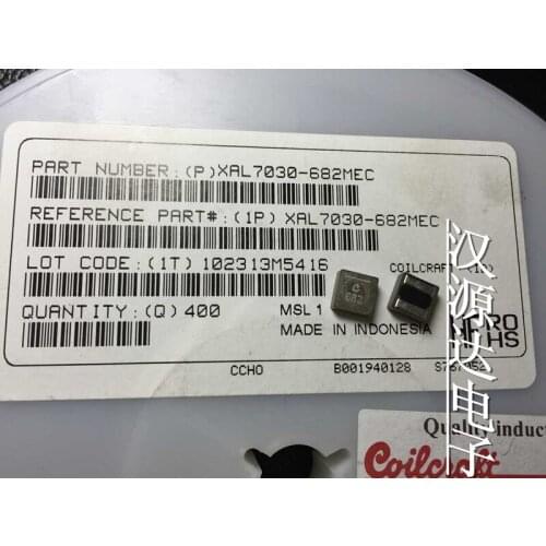 XAL7030-682MEC 6.8UH 15A 7.5X7.5X3.1MM Fixed Inductors 6.8uH 20% 6.8A 51.75mOhms AEC-Q200