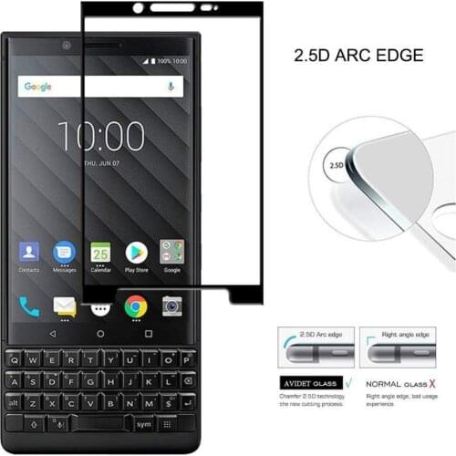Tempered Glass for BlackBerry Key 2 Two Key2 4.5" black Full Cover Protective Glas Screen Protector