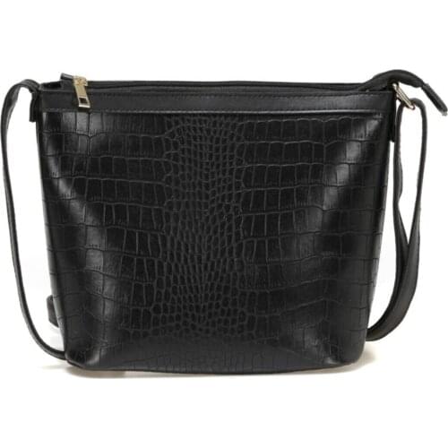 Womens Handbag Black Color Faux Leather Luxury Zipper Shoulder Strap High Quality Cross 2021 New Season Trend Fashion
