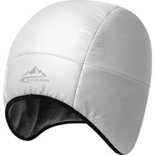 Winter Beanie Hat Warm Earflap Down Hat Slouchy Cap Windproof Waterproof Skiing Skating Cycling