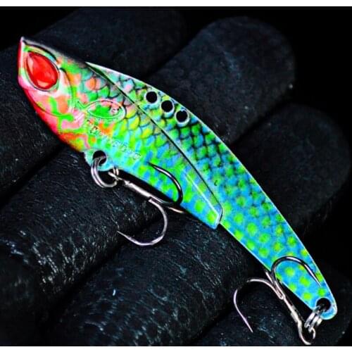 17G/7.7CM 3D Eyes Metal Vib Fishing Lure For All Top Water Artificial Metal Sequins Bait Bass Pike Saltwater Hard Bait