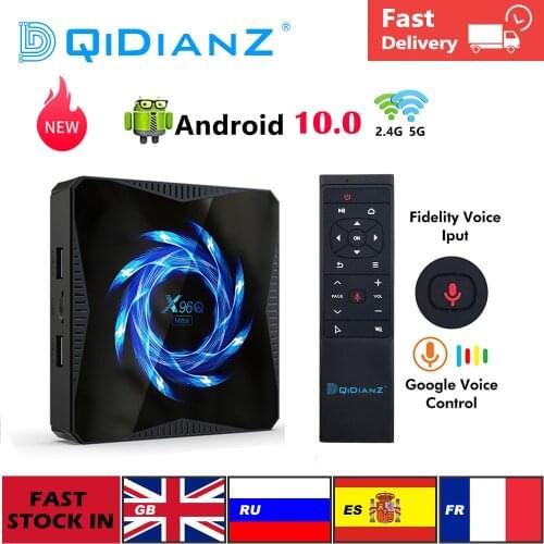 2020 New Android 10.0 X96Q Max Smart TV BOX Allwinner H616 QuadCore Dual WIFI Media Player Set Top Box pk h96max x96air hk1 max