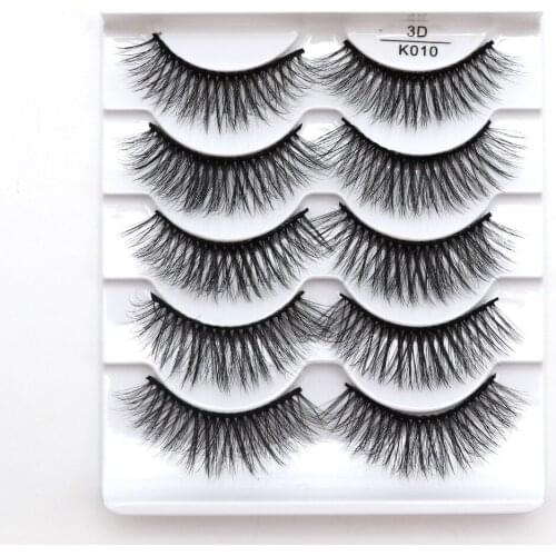 5 Pairs 3D Mink EyeLashes Natural False EyeLashes Long 100% Dramatic Eye MakeupFake Lashes Fluffy Cilios Lashes