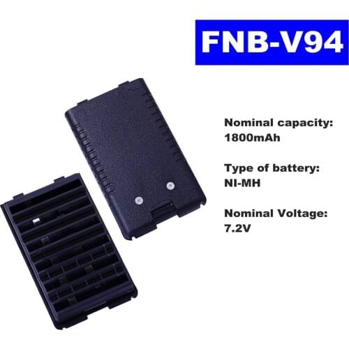 7.2V 1800mAh NI-MH Radio Battery FNB-V94 For Vertex Standard Walkie Talkie VX160/168/428/429 VX250 V417/410/420 Two Way Radio