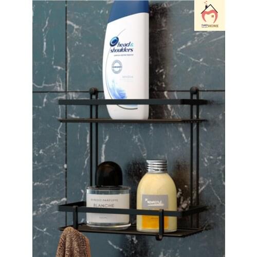 Bathroom-Accessories Corner Shelf Metal no Plastic 2 Layer Hooked