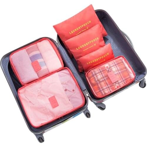 ALGHLH 6 PCS Travel Portable Storage Bag Set Fashion Waterproof Multifunction Clothing Shoes Cosmetics Categories Organizer Bag