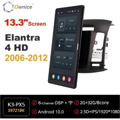 Ownice 1920*1080 Android 10.0 Car Radio ForHyundai Elantra 4 HD 2006 - 2012 Auto Multimedia Video head Unit 13.3" IPS Rotatable