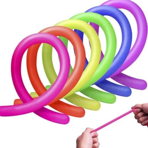 Sensory Decompression Anti-Anxiety Toy Stretchy String Neon Flexible Glue Elastic String Rope For Kids Novelty Toys LX8729
