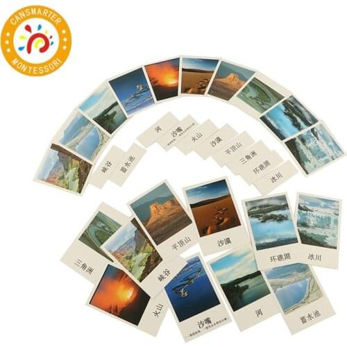 Baby Toy Montessori Cards for Fruit Planet Climate Chinese Cards Cognitive Learning Early education