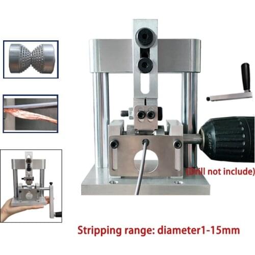 Electric Scrap Wire Stripping Machine Manual Peeling Copper Wire Peeler Automatic Hand Crank Cable Stripper For Recycling Tool