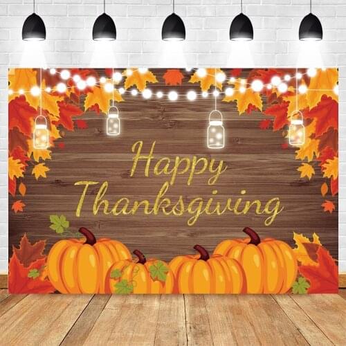 Yeele Thanksgiving Backdrop Lamp Maple Leaf Pumpkin Board Background Photography Baby Photographic Photo Studio Photophone