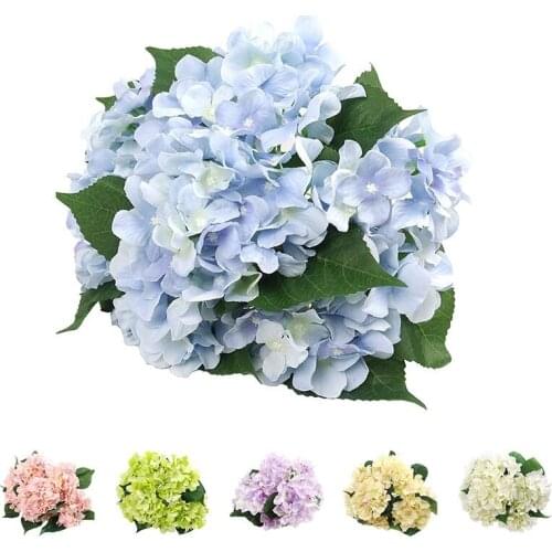Practical Artificial Flowers Silk 7 Big Head Hydrangea Bouquet for Wedding, Room, Home, Hotel, Party Decoration and Holiday Gift