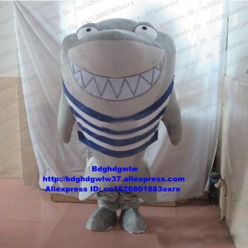 Grey Shark Killer Whale Grampus Mascot Costume Adult Cartoon Character Vehicle-free Promenade Annual Celebration zx1236