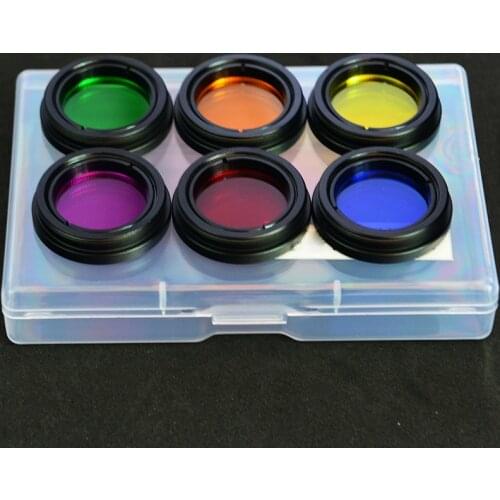 1.25 Inch/31.7mm Moon Nebula Filter Lens,astronomical Telescope Accessories,6 Colors of Red,orange,yellow,green,blue and Purple