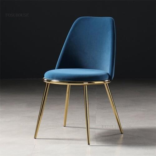 Living Room Furniture Villa Leisure Dining Chairs for Household Hotel Lobby Lounge Chair Creative Restaurant Kitchen Back Chair