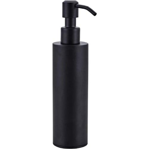 200ml Wall Mounted Shower Bottle Pump Stainless Steel Shampoo Dispenser Black