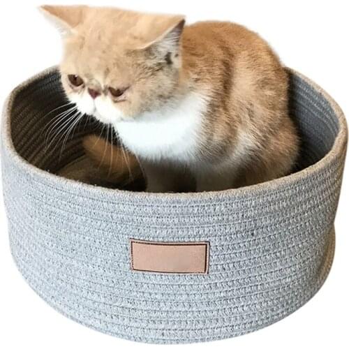 New Arrival Cotton Rope Pet Bed Knitting Pet Kennel Cat Anti-scratch Kennel Bed Cat Sleeping Bags Pet Mat Scratching Board House
