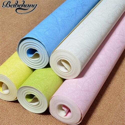 Beibehang Imitation paint pattern Beige white silk wallpaper Warm and clean color wallpaper Living room TV background Wallpaper