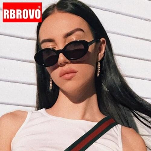 RBROVO 2021 Oval Sunglasses Women Retro Women Glasses Luxury Eyewear Brand Designer Eyewear For Women Small Frame Gafas De Sol