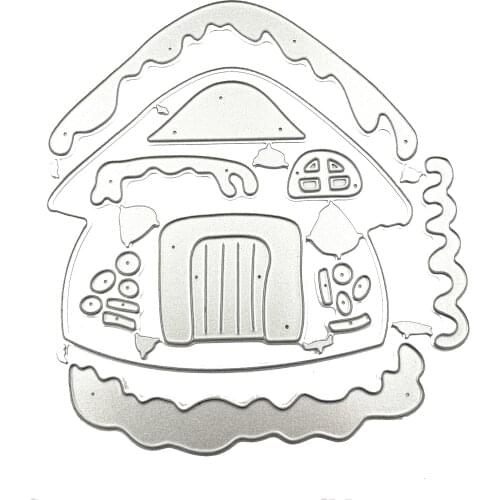 Cutting dies die Snow house metal printing craft paper relief DIY embossed Easter New Year Valentines Day