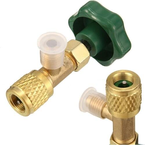 R12 A/C Can Tap Valve R22 Connector Gas Green & Gold Tapper 1 Pc 1/4 SAE