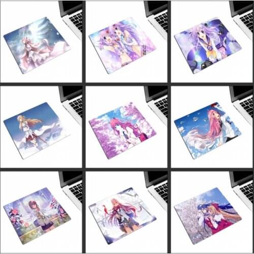XGZ Promotional Anime Mouse Pad Sword Art Online Star Angel Computer Table Mat Cherry Blossom Coaster Fabric Non-slip Sakura