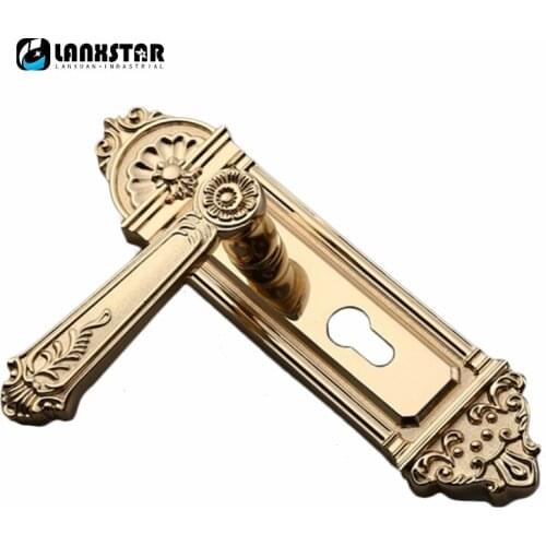 Modern Style Handle Lock Bedroom Indoor Handle-simple European Trend Wood Mechanical Door-locks