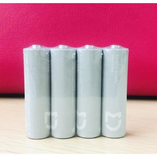 4PCS Xiaomi AA Alkaline Battery Durable 1.5V Cold-resistant Mijia Battery Grey for Mijia Hand Washer Smart Light Smart Home
