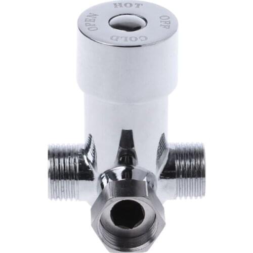 G1/2" Hot & Cold Water Mixing Valve Thermostatic Mixer Two In & One Out