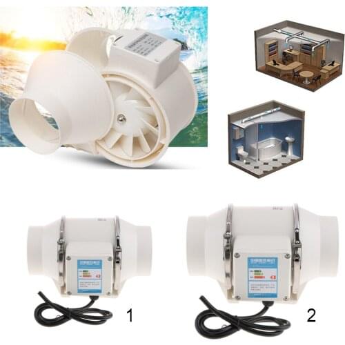 220V Quiet 4inch Inline Duct Fan&Exhaust Hose for Heating Cooling Booster Grow Tents Hydroponics Industrial