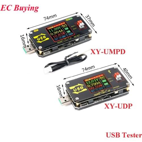 XY-UDP Digital USB DC DC Converter CC CV 0.6-30V 5V 9V 12V 24V 2A 15W Power Supply Module Desktop Adjustable Regulated XY-UMPD