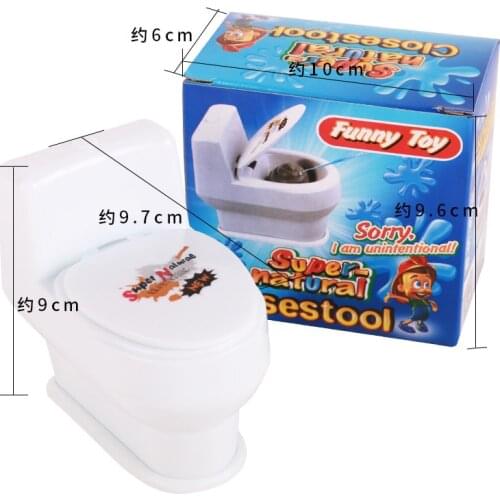 Funny toy Pretend Play Squirt Toilet Toy Funny Trick Toilet Prop Lifting Seat to Spray Water Closestool April Fools Day gift