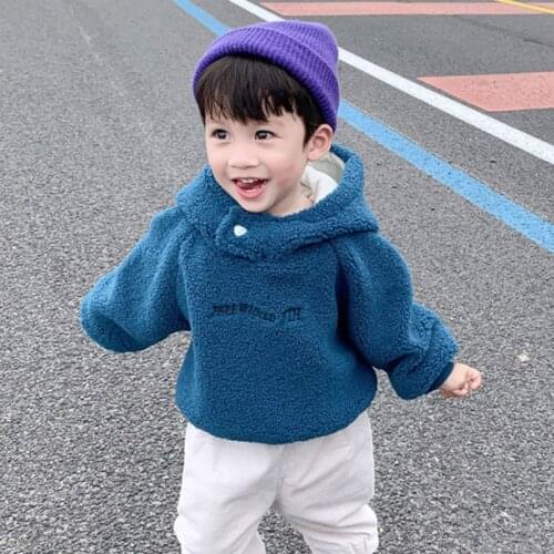 Boys winter coat with wool and cotton hoodie, cotton jumper, babys padded hood and padded hood, Yangzi 2020 new childrens win