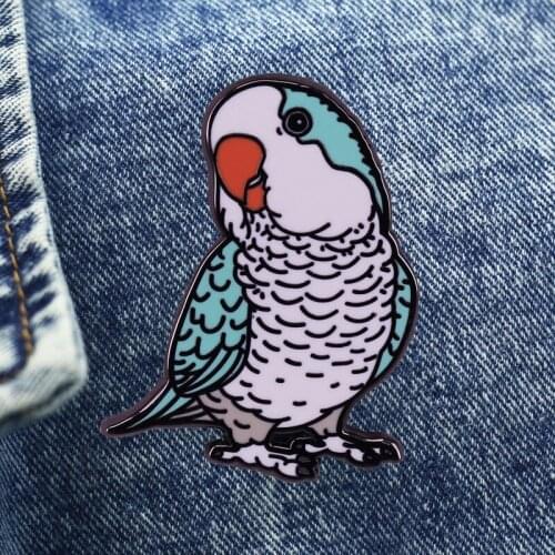 Blue Tiger Skin Parrot Brooch Metal Enamel Lapel Badge Collect Denim Jacket Backpack Pin Decoration Given Friends And Fans Gifts