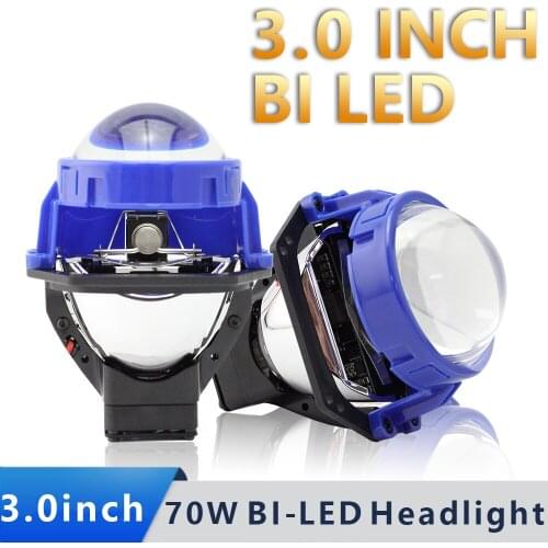 1.8" 2.5" 3.0" Biled Bi-LED Projector Retrofit Headlight Len 70W 20000LM Lenses for tiguan, for mazda 3 bk 6 gh, kia sportage 4