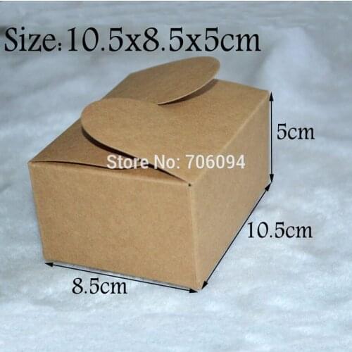 10.5*8.5*5CM,70pcs/lot, Jewerly Cake Candy kraft paper box Brown kraft handmade gift boxes,custom box logo kraft paper box