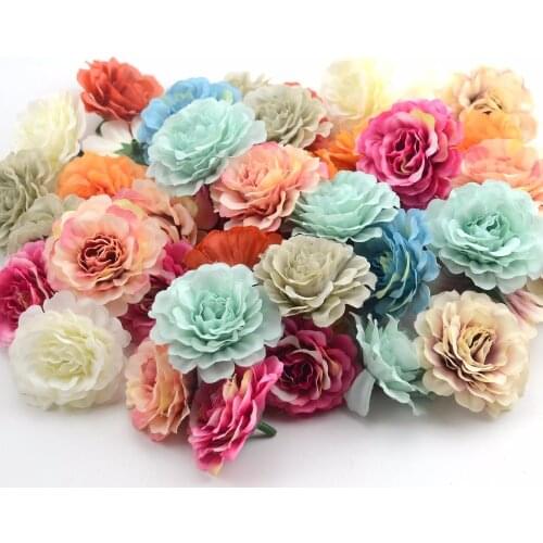 10Pcs 6CM High-quality Silk Rose Artificial Flowers Head Weddings Decoration Home Garden Furnishings DIY Crafts Fake flower