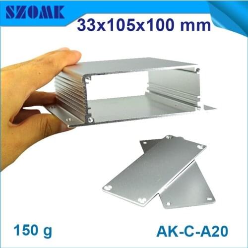 10 pcs/lot aluminum metal housing case for protector , fit to and instrument device and pcb design 33(H)x105(W)x100(L) mm