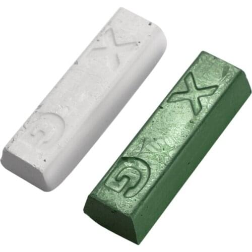 2PC 100g Polishing Paste/Wax Polishing Compounds For High Lustre Finishing On Steels Hard Metals Durale Quality White & Green