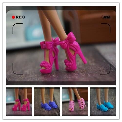 2019 New Cute Original shoes for barbie doll 1/6 fashion high quality high-heeled crystal shoes sneaker for barbie