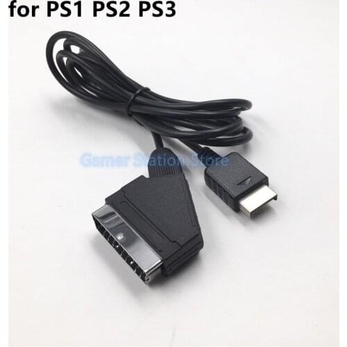 5PCS 1.8M RGB SCART Cable TV AV Lead for Playstation PS1 PS2 PS3 Game Consoles Replacement Connection Game Cord Wire