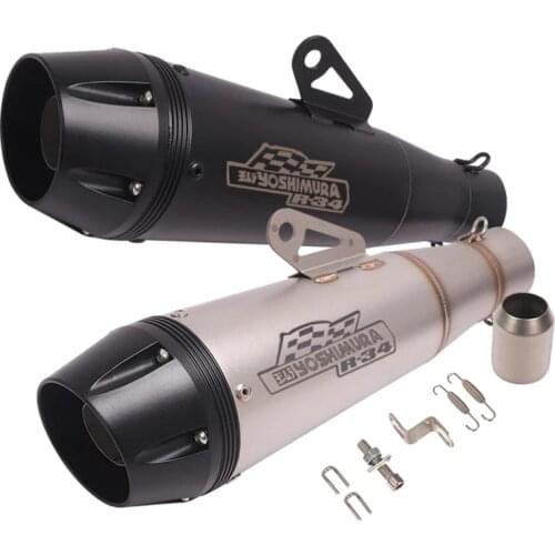 R34 51MM Universal Motorcycle Exhaust Pipe Yoshimura Modified Motorcycle exhaust For Z650 Z900 ER6N CBR1000RR CBR650F R1 R6 S100