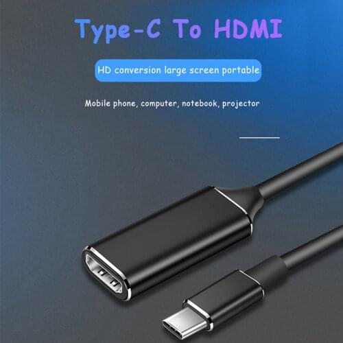 USB C To HDMI-Compatible Adapter 4K 30Hz Cable Type C To HDMI For MacBook Samsung S10 Huawei Mate P20 Pro USB-C Type-C Adapter