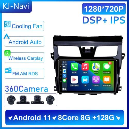 6G+128G 8-Core Android 11 LTE Carplay Multimedia DSP Video WIFI BLUETOOTH For Nissan Teana Altima 2013 2014 2015 NO DVD 2 DIN