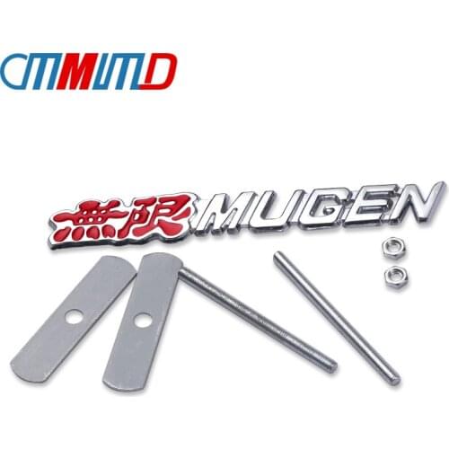 Car accessories 3D Emblem MUGEN Car Front Grille Badge Badge Stickers Decal For Honda Mugen Civic Accord Crv Jazz Hrv