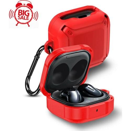 TPU Earphone Case For Samsung Galaxy Buds Live Headset Shockproof Full Body Protective Headset Headphone Cover Shell With Hook