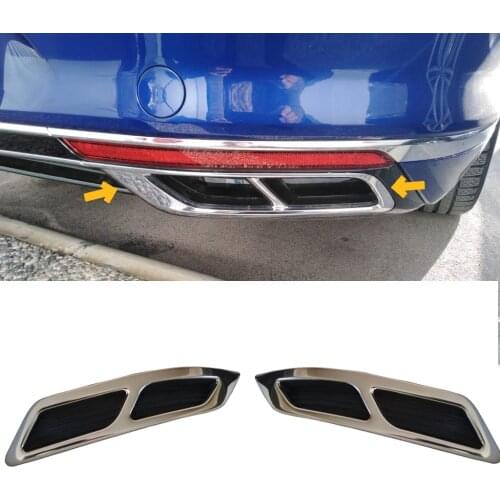 For VW Passat B8.5 Dİfüzör (2019 and Later) double Looking Diffuser Stainless Steel Chromium Styling Car Exterior Accessories Parts