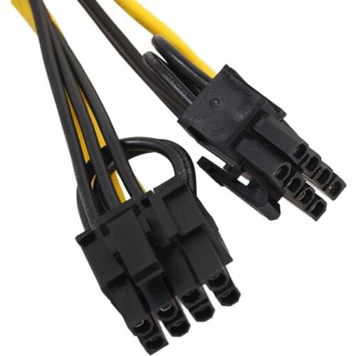 Power Splitter Cable New And High Quality For PCI-E 6-pin to 2x 6+2-pin (6-pin/8-pin) Power Splitter Cable PCIE PCI Express
