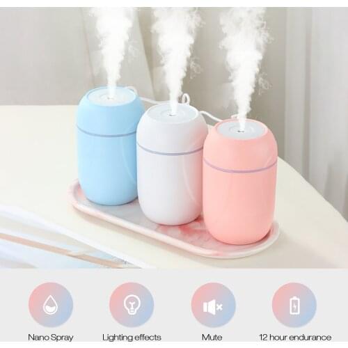 Hot Sale 260ML Mini Air Humidifier Colorful Night Light Desktop Portable Aroma Essential Oil Diffuser Mist Maker for Car Home